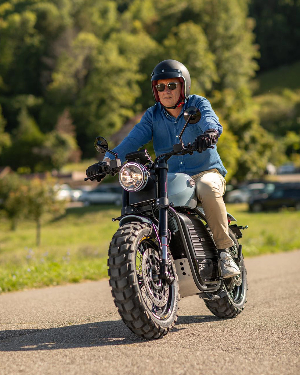 Ride an electric motorcycle